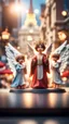 Placeholder: magazine cover, jubilee of god and the angels coming to the people of gremlins,bokeh like f/0.8, tilt-shift lens 8k, high detail, smooth render, down-light, unreal engine, prize winning