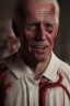 Placeholder: Ultra realistic image, joe biden zombie, zombie performance, skull, blood, torn arm, night, walking twisted, waist up view, thriller style, dark ambient, highly detailed, White House background, concept art, unreal engine 5, god rays, ray tracing, RTX, lumen lighting, ultra detail, volumetric lighting, 3d, finely drawn, high definition, high resolution.