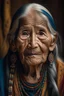 Placeholder: Present me with an image of a beautiful native Indian old woman exuding wisdom from her face. The picture should be captivating and attention-grabbing, making anyone who enters it interested.