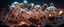 Placeholder: close up on glowing transparent ant skeleton rat babies, raised by ninja necromancer in the wild
