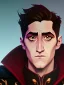 Placeholder: Portrait of a 30 year old strange gay warlock like Jake Gyllenhaal