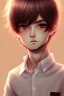 Placeholder: Shota, cute, brown hair, portrait, shy, blushing