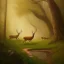 Placeholder: fantasy art, book cover, "As your horse ride deeper into the forest, you begin to see signs of wildlife. A closeup on deer dashes across the trail ahead of you. The journey may be long, but in this moment, it feels as though you are exactly where you need to be."