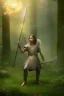 Placeholder: portriate of a navi avatar warrior, holding a spear, in the forest, volumetric lighting, particals, beautiful, intricate detail, photo realistc, volumetric clouds