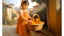 Placeholder: Neoclassicism child picking oranges painting realistic cote d'azur