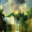 Placeholder: Waterfalls, clouds, max liebermann painting