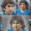 Placeholder: Create a highly realistic 3D scene. An detailed Realistic of Play Football Diego Maradona transforming her into a woman with the same specifications as the attached image. The method of transforming the painting in full detail. A comedic and funny touch. Ultra wide angle. Extremely realistic fine details. Highly realistic detailed display. Great full presentation and amazing drawing style. Transfer the full detailed drawing of the image at a wide and precise angle. Inspiri