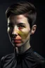 Placeholder: She has a lean, athletic build, a testament to her years of cycling. Her short-cropped hair, worn for aerodynamics during races, gives her a distinctive and androgynous look. portrait, photo-realistic, shot on Hasselblad h6d-400c, zeiss prime lens,