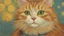 Placeholder: Portrait of a cat by Van Gogh