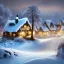 Placeholder: fantasy farming village winter night