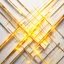 Placeholder: Hyper Realistic Yellow & Beige Intersecting Lines With Glowing Golden Embers On Off-White Background.