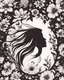 Placeholder: womans hair in the flowers silhouette