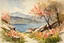 Placeholder: Sunny day, spring, flowers, rocks, mountains, epic, winslow homer watercolor paintings