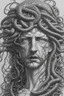 Placeholder: medusa man sketch, detailed, hi resolution, intricate, 4k, hyper realistic, no pens, paper, humans, pencils -