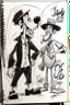 Placeholder: Sketch of disney Goofy that watch his shadow on the wall, insane details