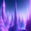 Placeholder: A very beautiful futuristic city, elegant, crystal edifices, atmospheric, realistic, cinematic lighting, pink blue light, 8k, galactic atmosphere, flowers