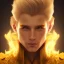 Placeholder: Male, Human, Blond, Sorcerer, Fire Mage, Golden Eyes, Young, Photorealism