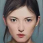 Placeholder:  100 % modern conceptual art ,hyper realistic fine art portrait oil painting by Fumi Koike and Jen Mann and Kris Knight of a very beautiful 20 year old woman , front view centered symmetrical composed and cinematic side lighting hyper-realistic detailed shading and shadows, precise brushstrokes and subtle blended variations in skin color temperature, perfectly proportioned symmetrical facial features, hyper detailed dark eyes with dark circles, cgsociety, trending artforum, octane render