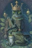 Placeholder: dark fantasy, intricate cover, whimsical with a cat in boots and a frog with a crown and a glass slipper