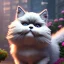 Placeholder: pixar style, volumetric summer garden environment and background, realistic painting of an cyberpunk Persian cat, looking excited, volumetric lighting, dramatic lighting, detailed digital painting, extreme dense and fine fur, anime, ornate, colour-washed colors, elegant, small minutiae, tiny features, particulars, centered, smooth, sharp focus, renderman gofur render, 8k, uhd, detailed eyes, realistic shaded volumetric lighting, sunlight caustics, backlight, centered camera view