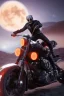 Placeholder: Ghost rider in hell with the moon in the background