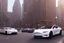 Placeholder: A Tesla 'Model S' is racing at top speed, near the Flatiron Building in Manhattan. (CINEMATIC, WIDE ANGLE LENS, PHOTO REAL)