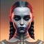 Placeholder: symmetry!! portrait of wednesday Addams in the style of horizon zero dawn, machine face, intricate, elegant, highly detailed, digital painting, artstation, concept art, smooth, sharp focus, illustration, art by artgerm and greg rutkowski and alphonse mucha, 8 k