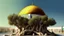 Placeholder: the dome of rock with roots of olive tree