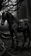 Placeholder: black vein, human veins, mixing together a lot of them, like a forest, big and small veins a lot of them, a on black horse