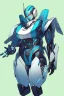 Placeholder: a beautiful robot lady
