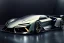 Placeholder: close-up of 2017 lamborghini terzo millennio concept, brushed aluminium body, carbon fibre accents, dark concrete room with black reflective floor, global illumination, ringlight, fog machine, spotlight on lamborghini, centered full perspective wideangle view, pivot on lamborghini