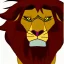 Placeholder: Lion King Animation OC male lion black mane triangular face hooked black nose tip