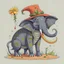 Placeholder: An elephant dressed as a witch