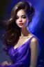 Placeholder: Create A beautiful girl with A purple dress. Digital painted, beautiful, barbieface, big Sue’s, Inspirated by John Lund,