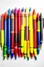 Placeholder: The logo consists of a set of colored pens embedded in a child's