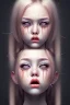 Placeholder: Crying girl, sad, expressive, emotive, frowning