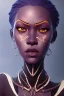 Placeholder: portrait,beautiful african robotic sirene, post-apocalyptic in a cyberpunk city, realistic, intriacte detail, sci-fi fantasy style, volumetric lighting, particales,highly detailed,cinematic, deep blue.