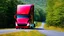Placeholder: A Tesla semi-truck is racing at top speed, across the 'Great Smoky Mountains' National Park, in Tennessee. CINEMATIC. WIDE ANGLE LENS. PHOTO REAL.