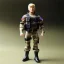 Placeholder: G.i. Joe toy camouflage doll Donald Trump face with boots full body in package high resolution 2019 in a box