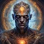 Placeholder: dnd, portrait of human created from time energy