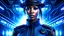 Placeholder: female police officer mysterious exotic ultra-real futuristic fantasy load screen