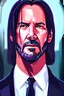 Placeholder: fantasy Portrait of John Wick