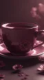 Placeholder: a cup of tea with a cup of flowers, in the style of light magenta and brown, monochromatic masterpieces, 32k uhd, refined aesthetic sensibility, soft yet vibrant, caffenol developing, barbiecore —ar 10:13 —s 750