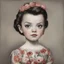 Placeholder: 1960s, Judy garland, little girl,in the style of Margaret Keane