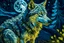 Placeholder: a wolf in van gogh style