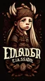 Placeholder: Text"Little embassador", banner, bohemian, Viking style,girl