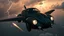 Placeholder: a high definition screen shot of a jet-fighter vw-beetle, retrofuturistic, phototrealism, in flight, one subject, thunderstormncc 1701 enterprise Macabre Rapture End of days Revelation scene,