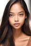 Placeholder: girl with brown hair, brown eyes and pale skin that looks like a mix between Jennie Kim, Cindy Kimberly, gabbriette, young Jessica alba