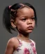 Placeholder: Rihanna toddler, full height, floral dress, soft skin, dramatic lighting, hyper realistic