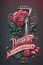 Placeholder: rose mit rasiermesser, haarschneidemaschine und diamant über schriftzug,firmenlogo für friseur barber, name soll SAMO THE BARBER sein, high quality, logo, graffitidesign, parallel